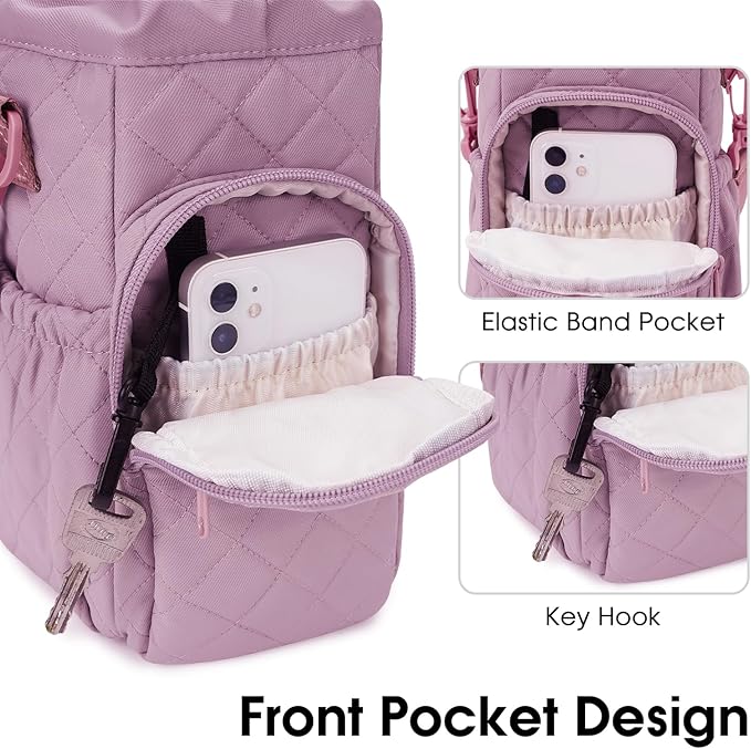 sportsnew Water Bottle Holder with Strap 32oz 40oz Insulated Water Bottle Carrier Sling Bag with Phone Pocket Crossbody sportsnew