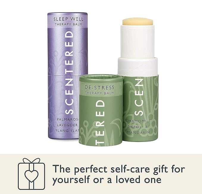 Scentered Sleep & Stress-Relief Aromatherapy Balm Gift Set – Essential Oil Roll On Balms for Relaxation & Rest – Sleep Well & De-Stress – Self-Care Reaxation Gift for Women - Bloomnest