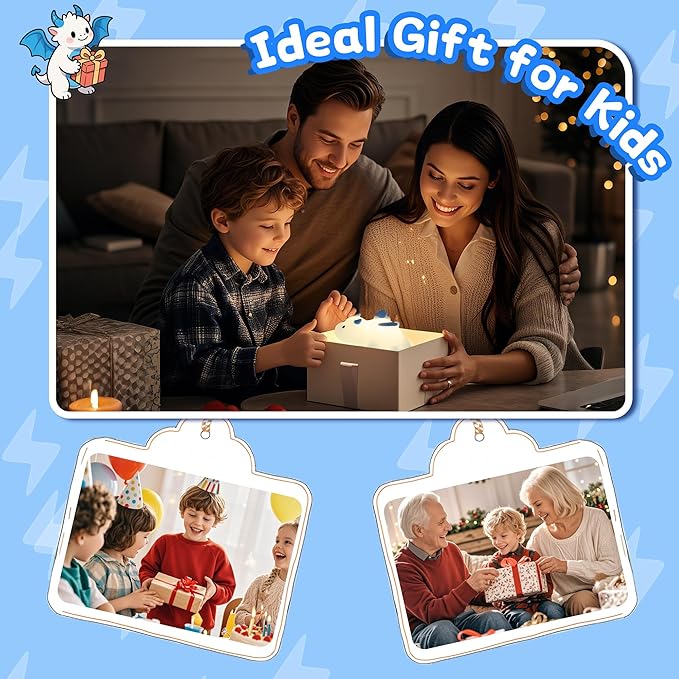Attivolife Dragon Night Light for Kids, Cute Soft Silicone Touch Lamp with 8 Color & Dimmable & Timer, Portable Nursery Bedroom Bedside Decor LED Light, Birthday Xmas Gifts for Baby Toddler Boy Girl - Bloomnest