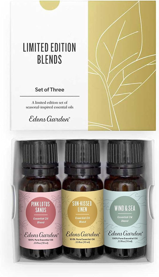 Edens Garden Summer Essential Oils 3 Set – 100% Pure Therapeutic Grade, Undiluted, Aromatherapy Blends for Home Diffusers & Humidifiers – Fragrance Oil Free & Natural Scents Kit, 10 ml/ 3 Pack - Bloomnest