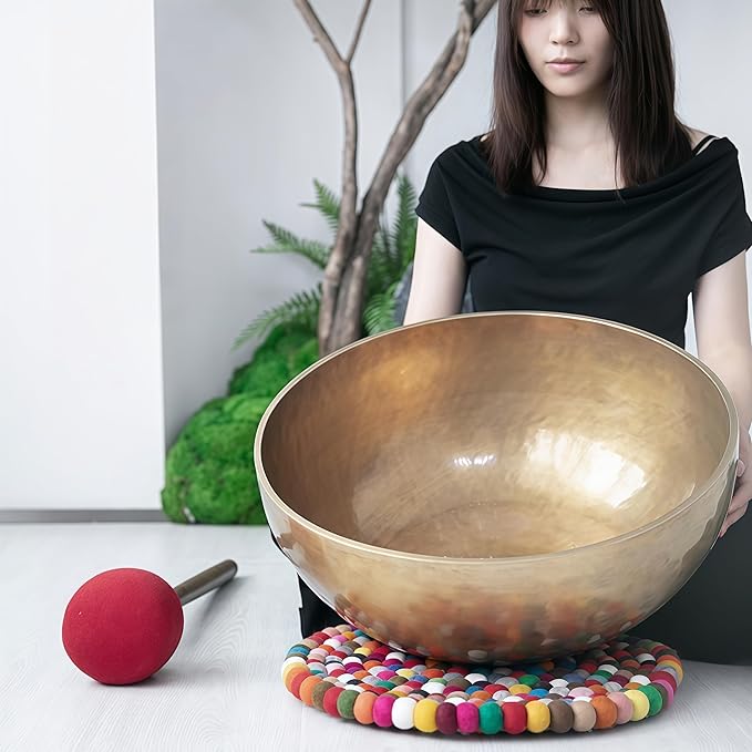Tibetan Singing Bowl Set - Meditation Sound Bowl Handmade in Nepal for Chakra Healing, Mindfulness, Stress Relief ARTPARK