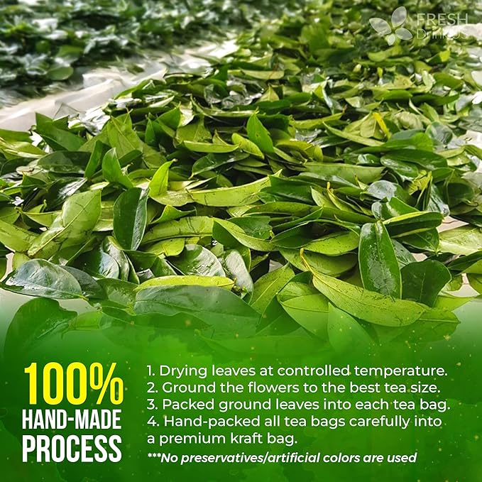 FreshDrinkUS, Premium 8oz Soursop Dried Leaves Loose Leaf Tea – 100% Pure Annona Muricata Leaves, Naturally Dried, Caffeine-Free Herbal Tea for Daily Enjoyment. Sugar-Free. Vegan - Bloomnest