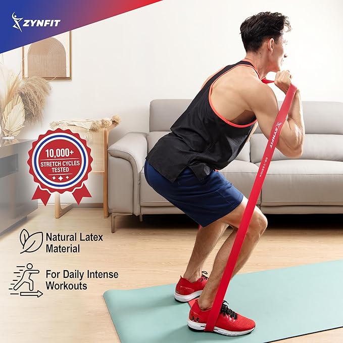 100% Natural Latex Resistance Bands Set with Door Anchor, 5-Level Pull Up Bands for Working Out, Strength Training & Physical Therapy, Workout Bands for Home Gym - Get Free A.I. Workout Plan - Bloomnest