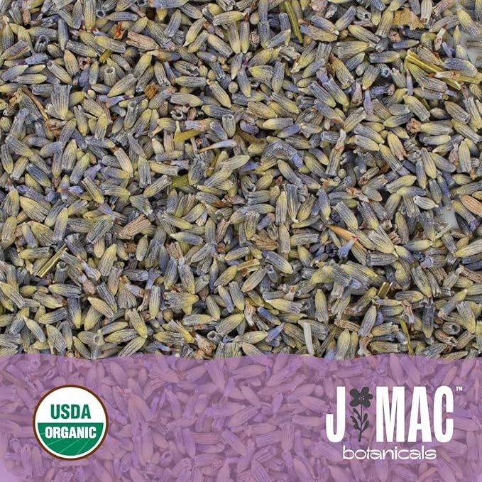 J MAC BOTANICALS, Organic Lavender Flower (4 oz), Dried Lavender Flowers, Buds, Manufactured in The USA - Bloomnest