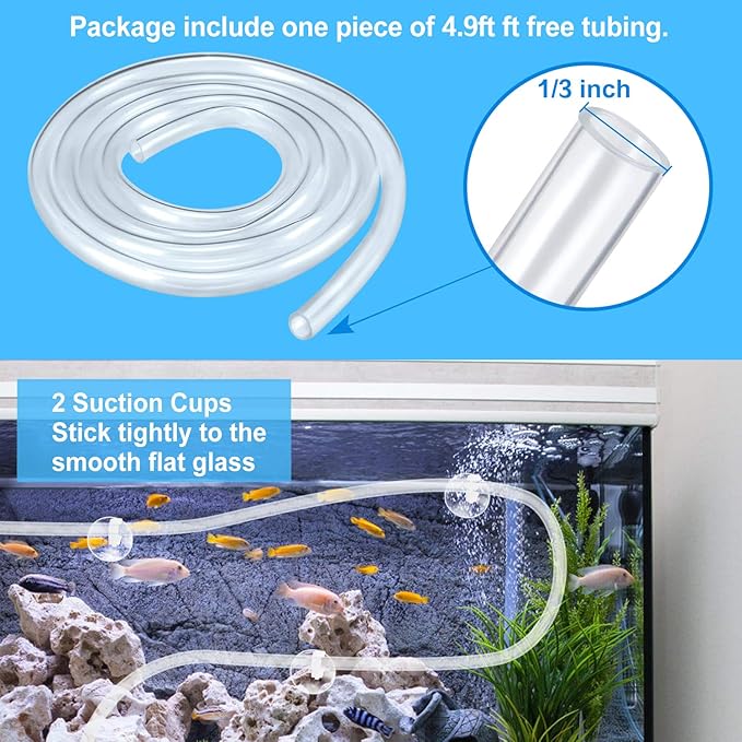 Fountain Pump, 80GPH(4W 300L/H) Submersible Water Pump, Durable Outdoor Fountain Water Pump with 4.9ft Tubing (ID x 1/3-Inch), 3 Nozzles for Aquarium, Pond, Fish Tank, Water Pump Hydroponics - Bloomnest