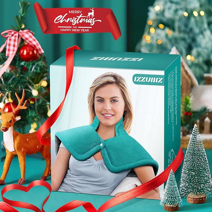 Christmas Gifts for Women, Mom, Neck Shoulder Heating Pad Gift for Men, Dad, Fathers Day, Electric Weighted Heat Pads for Back, Cramps and Leg, Mothers Day Gifts for Mom from Daughter, Son - Bloomnest
