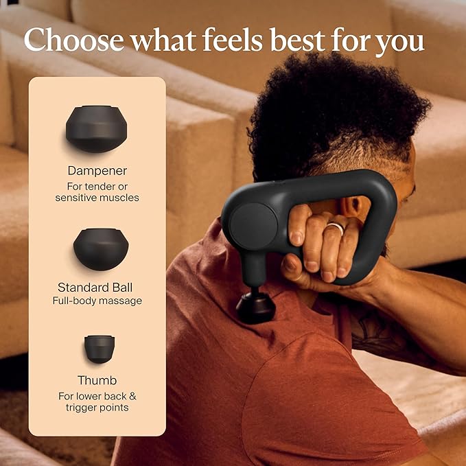 TheraGun Therabody Relief - Quiet Deep Tissue Therapy Massage Gun - Bluetooth Enabled, Electric Percussion Massage Gun & Personal Massager for Pain in The Neck, Back, Leg, Shoulder and Foot (Black) - Bloomnest