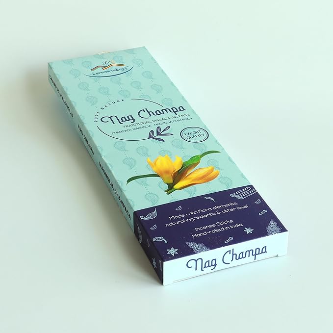 Nag Champa Incense Sticks - Traditional Handcrafted Masala Incense - 40 to 50 Sticks Approx. AromaValley