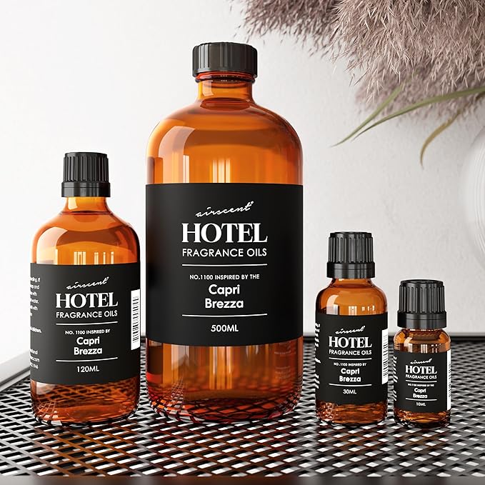 AirScent Capri Brezza Diffuser Oil No. 1100 - Volcano-Inspired Premium Fragrance Oil for Ultrasonic and Waterless Diffusers and Crafting - 10 mL, 0.34 fl oz Glass Bottle with Dropper - Bloomnest