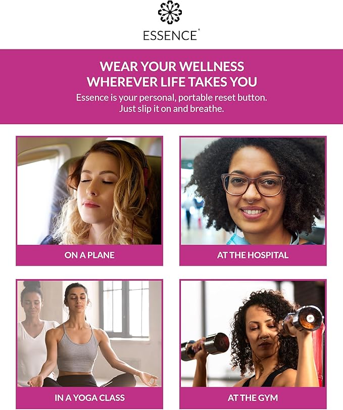 Essence Wearable Aromatherapy Nasal Diffuser – Nausea Relief Essential Oil Nose Ring – Personal Scent Clip for Travel, Work & Everyday Use – Made in USA - Bloomnest