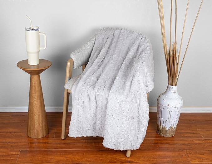 Opulent Luxury Self Care Gift Box for Women, Cozy Blanket, 40 oz Tumbler with Handle and Straw, Candle, Bath Salts, Spa Care Package, Sea Salt