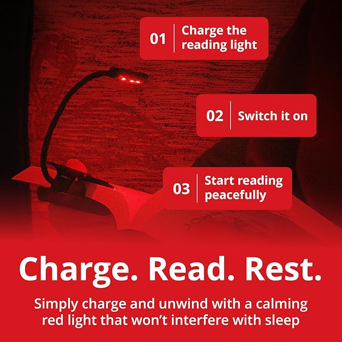 Revive - 670nm Red Reading Light by Gamma - Sleep Therapy - Melatonin Promoting Natural Sleep Aid - Bloomnest