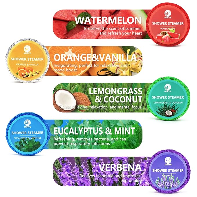 Shower Steamers Aromatherapy, 20-Pack Shower Bombs with Natural Essential Oils – Stress Relief Self Care, Birthday Gifts for Women & Men, Christmas Stocking Stuffers & White Elephant Gifts - Bloomnest