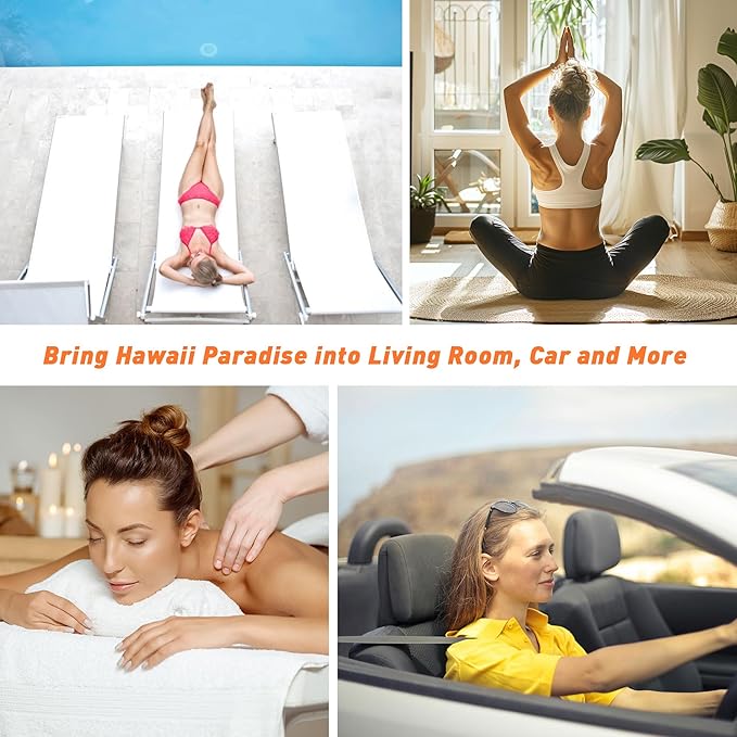 Hawaii Fragrance Oil, ESSLUX 6x10ml Essential Scented Oils Set, Candle Making Scents, Soap Making, Laundry, Diffuser Oil Fresh Scents for Spring Summer, Ocean Breeze, Beach Coconut - Bloomnest