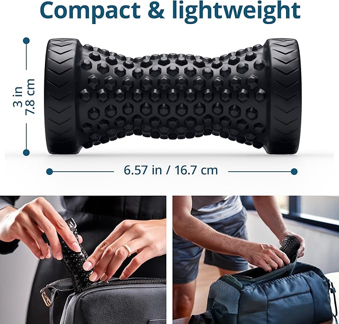 TheraFlow Foot Massager for Plantar Fasciitis Relief - Portable & Lightweight Foot Massager for Neuropathy Pain Relief for Feet, 360° Acupressure Nubs - Bloomnest