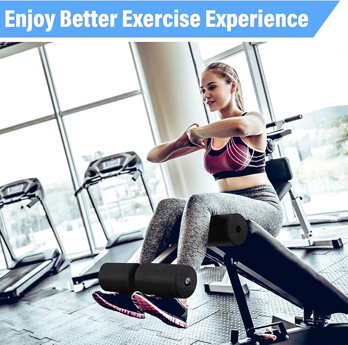 Deekin 4 Pcs Foam Foot Pad Rollers Buffer Tube Cover for Exercise Machine Home Gym Equipment Replacement Pads for Leg Extension Weight Bench Inversion Table(0.87 x 2.75 x 5.1 Inches) - Bloomnest