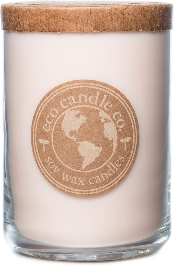 ECO CANDLE CO. Recycled Candle, Lovely, 26 oz. - Scents of Lavender, Rosewood, Orchid, Bergamot, Cedarwood, & Musk - 100% Soy Wax, No Lead, Kraft Paper Label & Lid, Hand Poured, Midwest Soybeans - Bloomnest