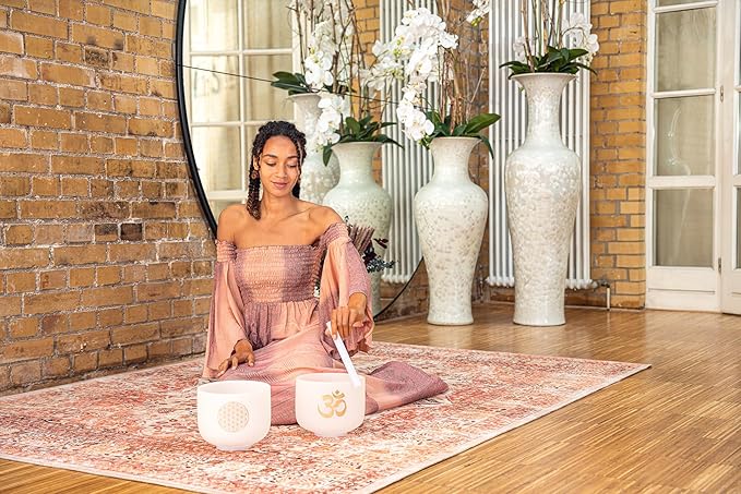 Crystal Singing Bowl Resonant Rod/Mallet — Silicone Coated Glass — Pure, Clear Tone for Meditation, ASMR, Yoga or Sound Baths, 2-YEAR WARRANTY - Bloomnest
