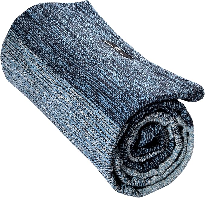 Hugger Mugger Cotton Yoga Rug - Absorbent, Grippy Tight Weave, Ashtanga and Hot Yoga Rug, Helps with Slippery Hands and Feet - Bloomnest