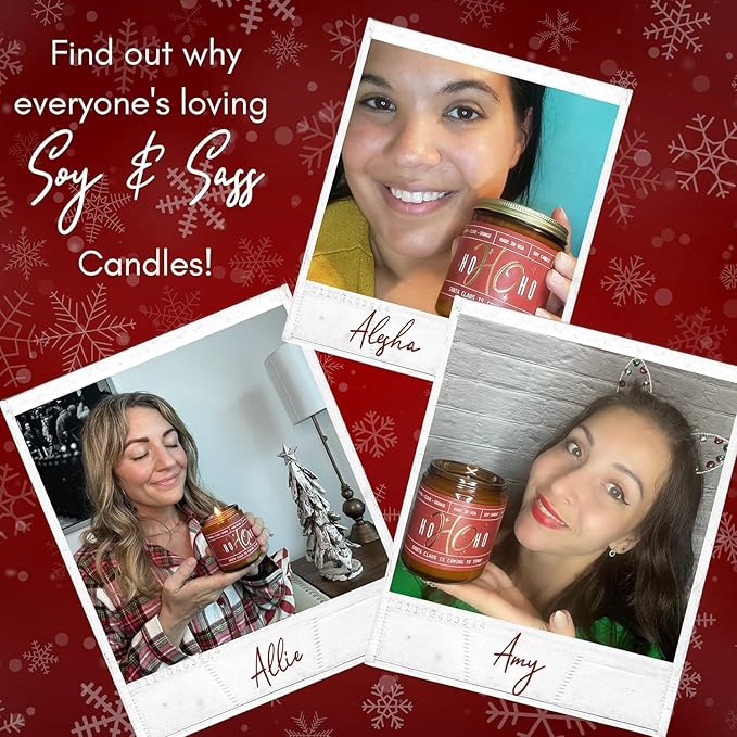 Christmas Candles, Fall Candles, Warm and Cozy' Soy Candle I Berries, Apple & Cinnamon I Infused w/Essential Oils I Warm n Cozy Home Decor I Winter and Holiday Candle I 50Hr Burn I USA Made - Bloomnest
