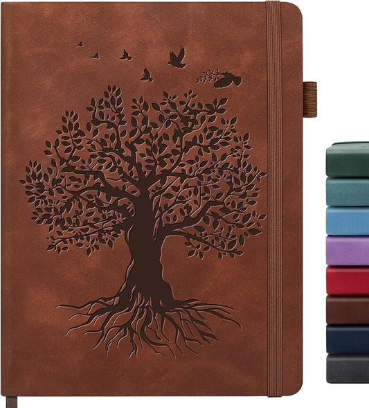 Lined Journal Notebook for Women Men, A4 Hardcover Leather Journals for Writing, 200 Pages Thick Paper, Daily Journal Notebook for Work, School, Note Taking, Business, Travel, College Ruled - Bloomnest
