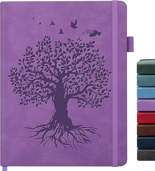 Lined Journal Notebook for Women Men, A4 Hardcover Leather Journals for Writing, 200 Pages Thick Paper, Daily Journal Notebook for Work, School, Note Taking, Business, Travel, College Ruled - Bloomnest
