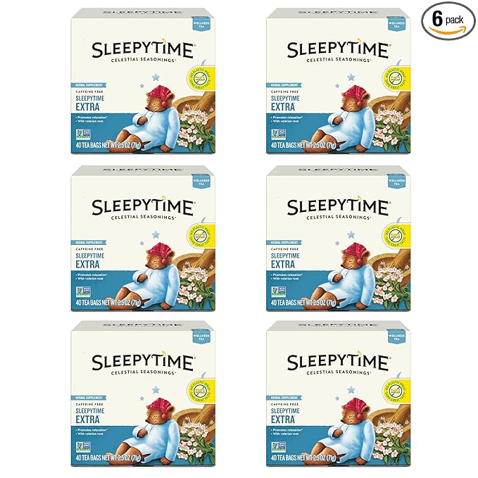 Celestial Seasonings Sleepytime Extra Herbal Tea, Promotes Relaxation, 40 Count (Pack of 6) - Bloomnest