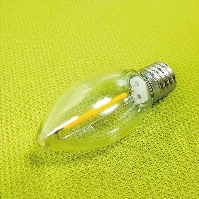 Meconard C9 Led Replacement Christmas Light Bulbs, 100 Pack C9 Shatterproof Plastic Led Bulbs for Christmas Outdoor String Lights, E17 Intermediate Base, Commercial Grade Holiday Bulbs, Warm White. - Bloomnest