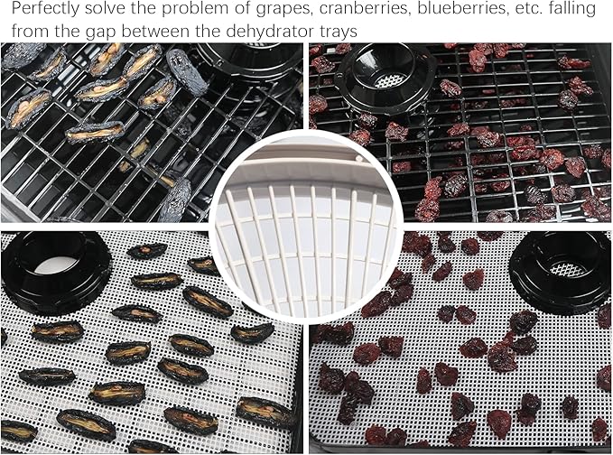 Mesh Dehydrator Sheets for COSORI - by Kispog- 10pcs/stes Silicone Drying Sheets 12x13 inch Compatible with Magic Mill Ivation Chefman ChefWave - Bloomnest