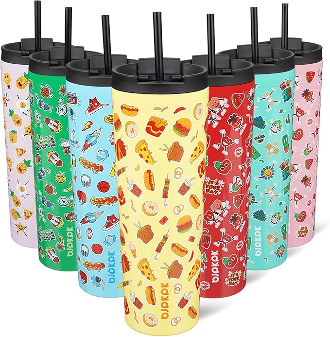 BJPKPK 30oz Tumbler With lid And Straw Stainless Steel Travel Coffee Mug Insulated Tumblers Cups,Yummy - Bloomnest