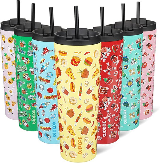 BJPKPK 30oz Tumbler With lid And Straw Stainless Steel Travel Coffee Mug Insulated Tumblers Cups,Yummy - Bloomnest