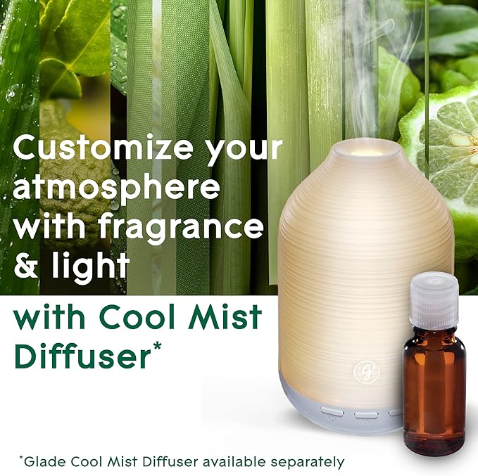 Glade Essential Oil Diffuser Refill, Use with Cool Mist Aromatherapy Diffuser, Air Freshener for Home, Find Clarity Scent with Notes of Bergamot & Lemongrass, 0.56 Fl Oz - Bloomnest