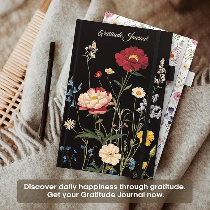 Gratitude Journal for Women – Undated Daily Mindfulness & Manifestation Journal with Prompts for Cultivate Affirmations, Positivity, Self-Care & Happiness - Peony Bloom - Bloomnest