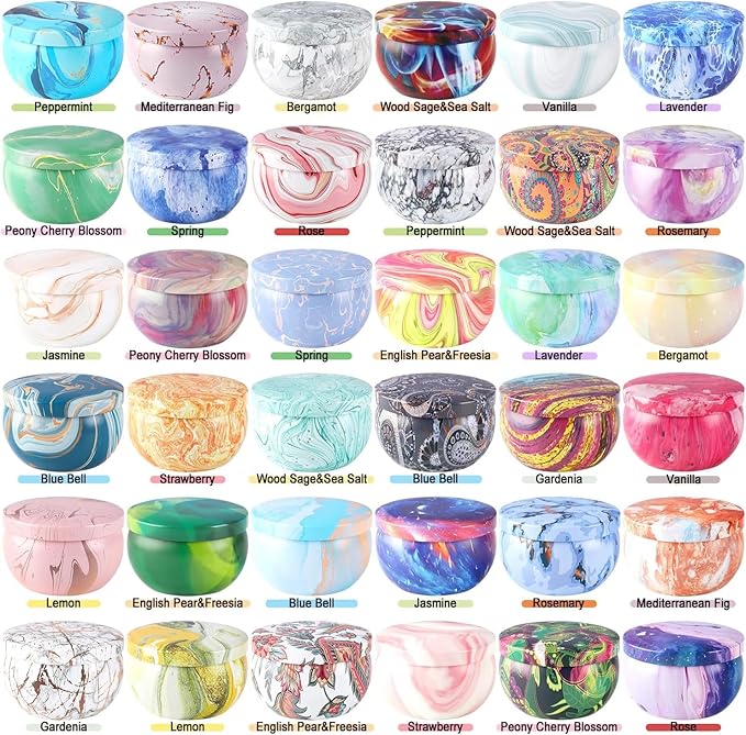 36 Pack Scented Candles,Soy Wax Travel Tin Jar Candles,Aromatherapy Candles for Home 2.5 OZ Scented Candles for Mom for Christmas Candles, Birthday, Thanksgiving, Mother's Day,Valentine'sDay - Bloomnest