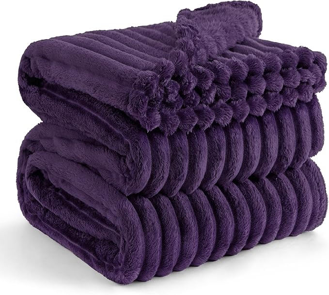 Bedsure GentleSoft Purple Fleece Blanket for Couch - Super Soft Cozy King Blankets for Women, Cute Small Blanket for Girls, 108x90 Inches - Bloomnest