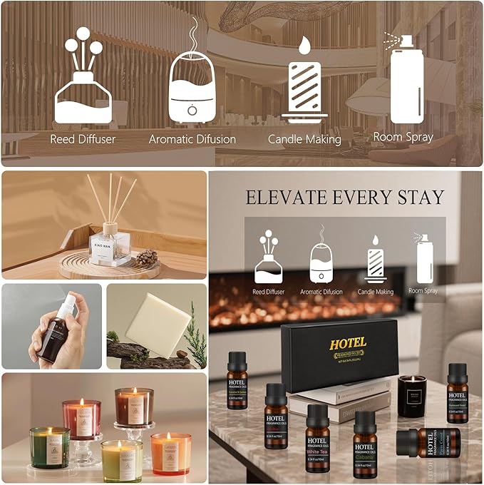 Hotel Collection Luxury Scent for Diffuser Oils Set Inspired by The My Way 、Westin White Tea、Ritz Carlton Hotel Scent - Bloomnest