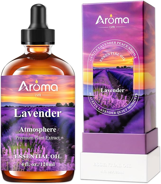 Lavender Essential Oil with Premium Gift Box - Lavender Essential Oils for Skin & Diffusers & Aromatherapy - 4 Fl Oz 100% Pure Natural - Gift-Ready Box - Gifts for Women Bloomnest