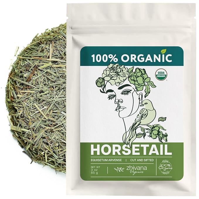 Organic Horsetail (4 oz.) (Equisetum arvense) – Loose Dried Herb – Edible Grade for Tea, Infusions & Herbal Blends - Cola de Caballo Hierba - Bloomnest