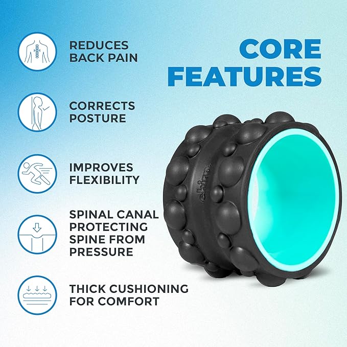 Chirp Wheel XR Knot Kneader - Firm Massage Roller, Shiatsu Thumb Massage, Muscle Release Tool for Knots &Tension Relief | High Density Foam for Physical Therapy & Relaxation, 500lbs Capacity, 6" Mint - Bloomnest