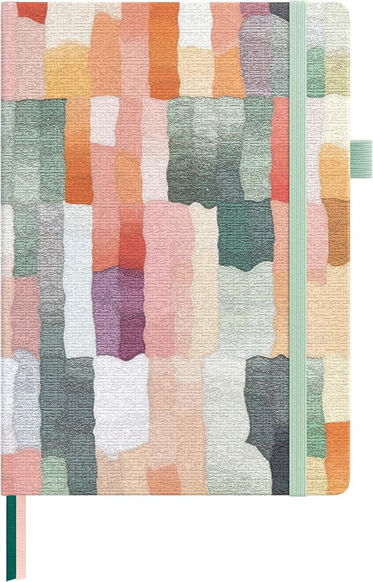 &And Per Se Dotted Journal Notebook, A5 Hardcover Bullet Dotted Journal, 160 Pages 100 gsm Thick Paper, 3 Sheets of Stickers Included - 5.7'' x 8'' (Colorful Stripes)