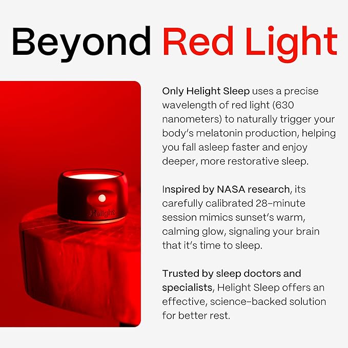 Helight Red Light Therapy Sleep Device Family Bundle – 630nm Pure Red Light Lamp Sleep Aid to Support Deep Relaxation – Rest Lamp Backed by Science for Adults & Kids Bedrooms - Pack of 2 - Bloomnest