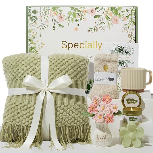 Valentines Day Gifts for Her Wife Mom Friend Sister Girlfriend, Self Care Birthday Gifts for Women Get Well Soon Care Package, Sympathy Gift Set After Surgery Thinking of You Inspirational Basket - Bloomnest