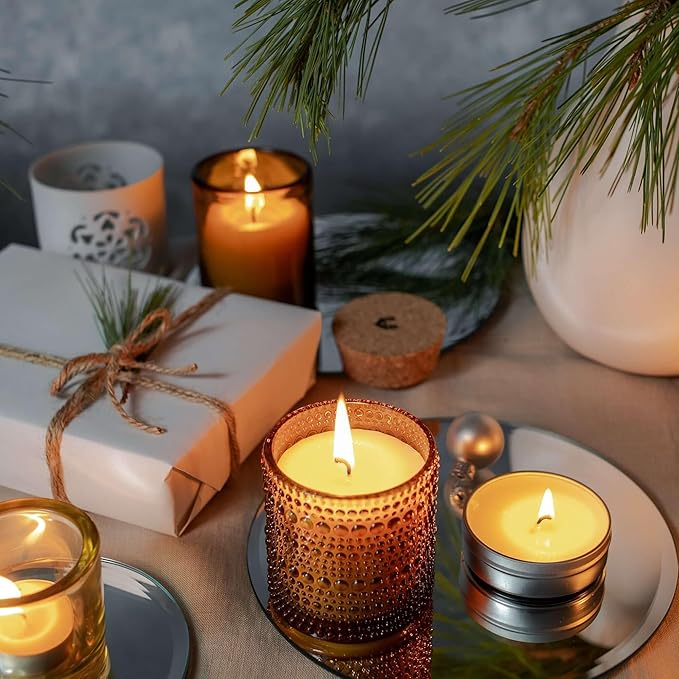 Bluecorn Aromática Scented Candle Sample Tin Set – 7 Clean, Luxurious Fragrances - Coconut Wax - Clean Fragrance & Essential Oils - 6hr Burn Time - Handmade in Colorado Since 1991 - Bloomnest