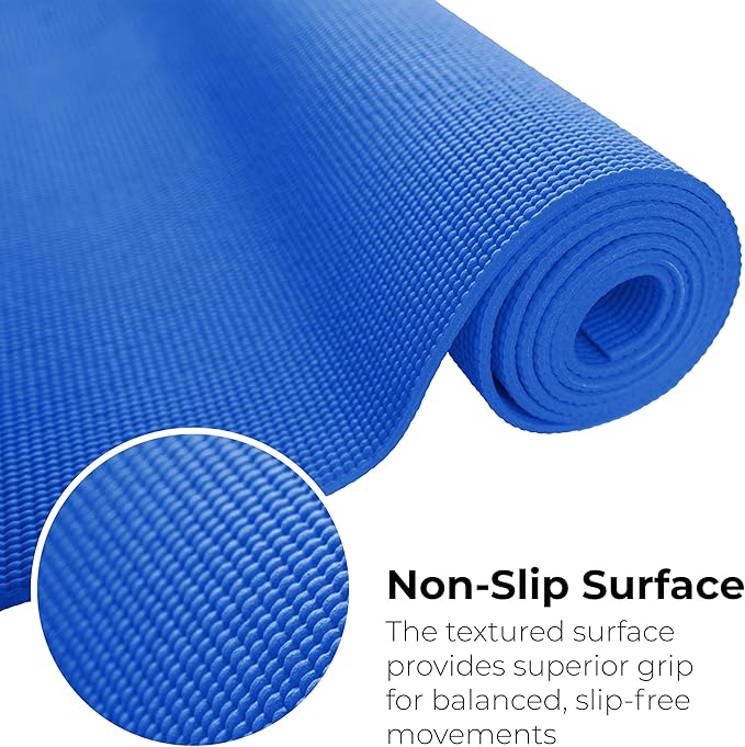 Hello Fit 10-Pack Yoga Mat, 68" x 24" Non Slip Exercise Mat, 4mm Thick Gym Mat for Fitness and Stretching, Bulk Non Toxic Yoga Mats for Schools and Studios - Bloomnest