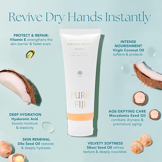 PURE FIJI Hydrating Hand Crème, Mango (4 oz/120ml) - Bloomnest