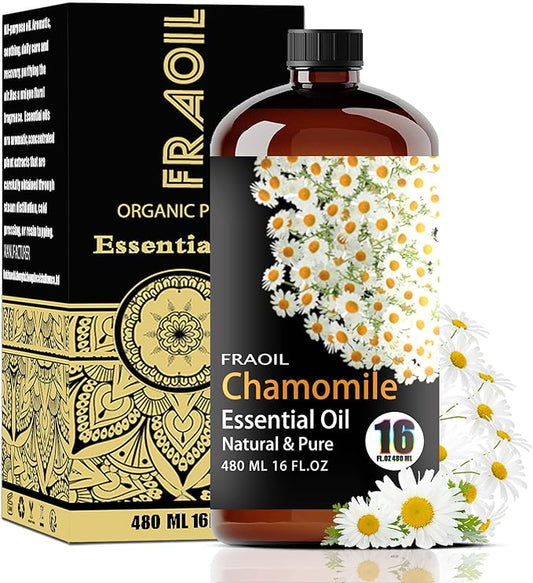 Chamomile Essential Oil, Chamomile Oil 16 Fl Oz 480 ML for Diffuser Humidifier Yoga Cleaning DIY Candle Soap Making Perfume Gift for Women Essential Oils - Bloomnest