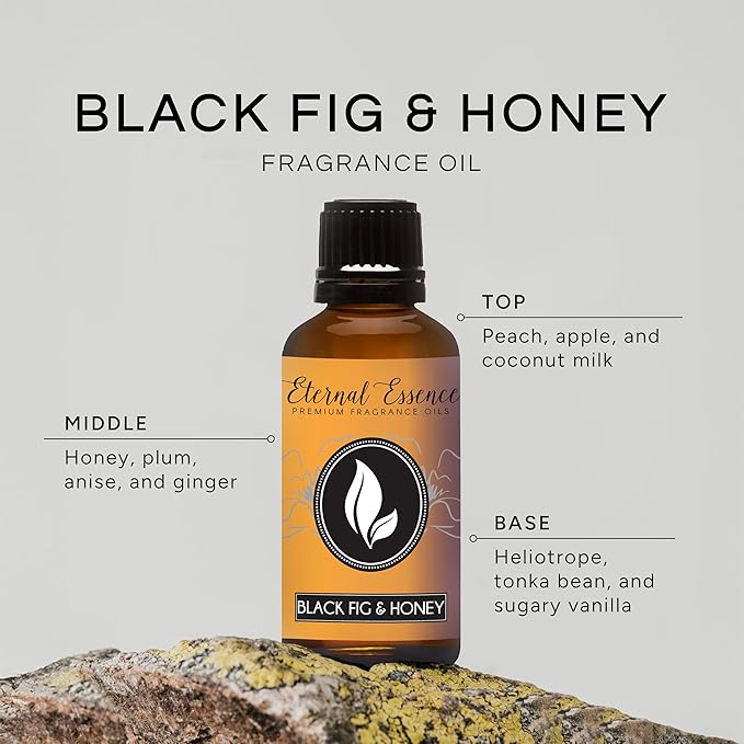 Eternal Essence Oils Black Fig & Honey 30ml Premium Fragrance Oil - for Candle, Soap Making, Aromatherapy, Diffusers, Home Care, & Humidifiers EternalEssenceOils