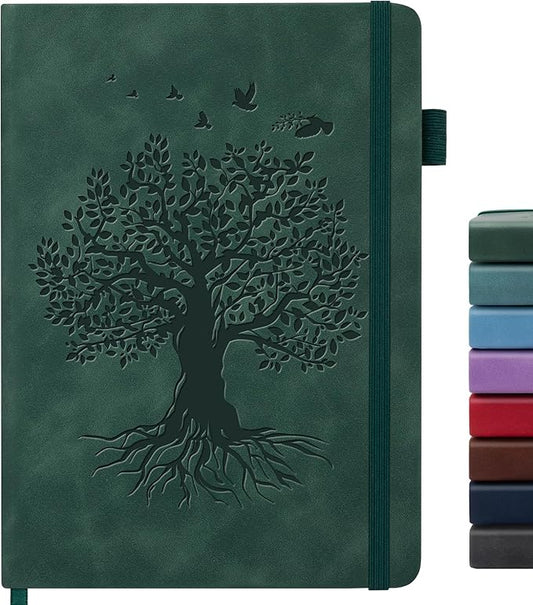 Lined Journal Notebook for Women Men, B5 Hardcover Leather Journals for Writing, 200 Pages Thick Paper, Daily Journal Notebook for Work, School, Note Taking, Business, Travel, College Ruled - Bloomnest