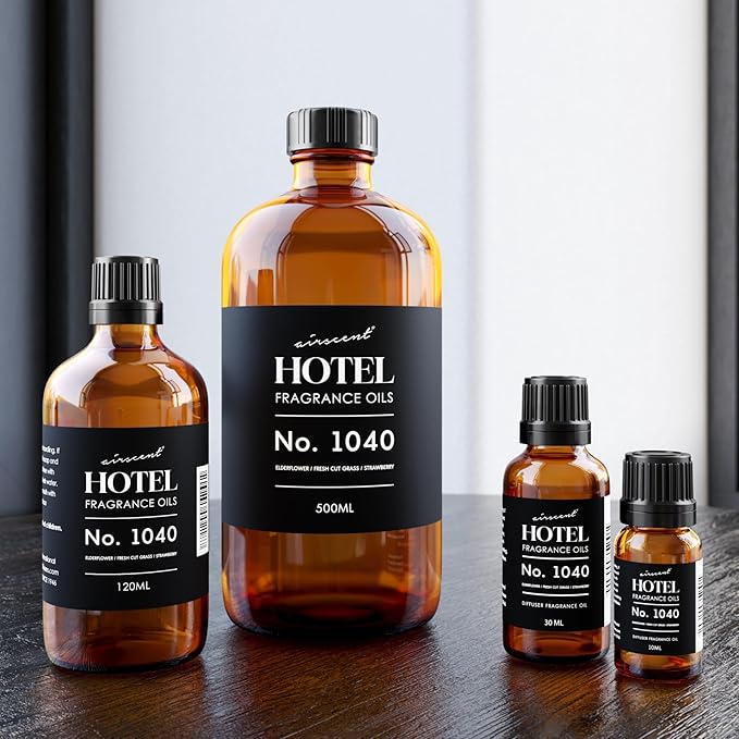AirScent 50 Central Park Ritzy Hotel Fragrance No. 1040 - Elderflower Fresh Cut Grass Strawberry - Hotel Diffuser Oil for Ultrasonic and Waterless Diffusers and Crafting - 30 mL, 1 fl oz Bottle - Bloomnest