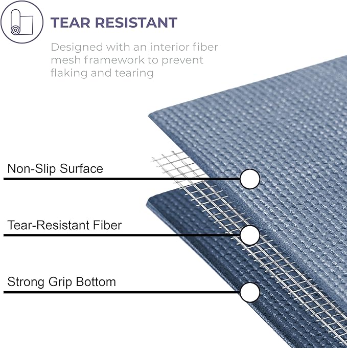Sunshine Yoga Voyage Yoga Mat, 10 Pack, 72" x 24" Professional Studio and Gym Bulk Yoga Mats, 5mm Thick, Durable, Anti-Tear, Non Slip Fitness and Exercise Mats - Bloomnest